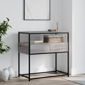 Sonoma gray engineered wood console table 75x40x75 cm by , Side tables - Ref: Foro24-834158, Price: 65,99 €, Discount: %