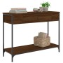 Oak brown engineered wood console table 100x34.5x75 cm by , Side tables - Ref: Foro24-834164, Price: 74,68 €, Discount: %