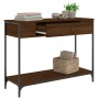 Oak brown engineered wood console table 100x34.5x75 cm by , Side tables - Ref: Foro24-834164, Price: 74,68 €, Discount: %