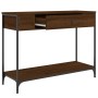 Oak brown engineered wood console table 100x34.5x75 cm by , Side tables - Ref: Foro24-834164, Price: 74,68 €, Discount: %