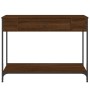 Oak brown engineered wood console table 100x34.5x75 cm by , Side tables - Ref: Foro24-834164, Price: 74,68 €, Discount: %