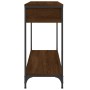 Oak brown engineered wood console table 100x34.5x75 cm by , Side tables - Ref: Foro24-834164, Price: 74,68 €, Discount: %