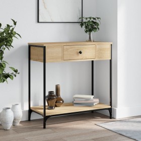 Sonoma oak engineered wood console table 75x34.5x75 cm by , Side tables - Ref: Foro24-834166, Price: 67,99 €, Discount: %