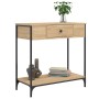 Mesa consola madera de ingeniería roble Sonoma 75x34,5x75 cm de , Mesas auxiliares - Ref: Foro24-834166, Precio: 64,64 €, Des...