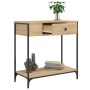 Mesa consola madera de ingeniería roble Sonoma 75x34,5x75 cm de , Mesas auxiliares - Ref: Foro24-834166, Precio: 64,64 €, Des...