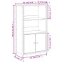 Aparador alto madera de ingeniería roble ahumado 62x32x103,5 cm de , Aparadores - Ref: Foro24-834217, Precio: 74,87 €, Descue...