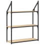 Sonoma oak engineered wood wall shelf 60x21x78.5cm by , Shelves and shelves - Ref: Foro24-835450, Price: 43,69 €, Discount: %