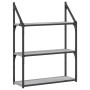 Sonoma gray engineered wood wall shelf 60x21x78.5cm by , Shelves and shelves - Ref: Foro24-835452, Price: 37,99 €, Discount: %