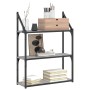 Sonoma gray engineered wood wall shelf 60x21x78.5cm by , Shelves and shelves - Ref: Foro24-835452, Price: 37,99 €, Discount: %