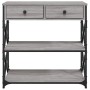 Mesa consola madera de ingeniería gris Sonoma 75x28x75 cm de , Mesas auxiliares - Ref: Foro24-834198, Precio: 81,36 €, Descue...