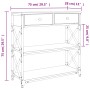 Mesa consola madera de ingeniería gris Sonoma 75x28x75 cm de , Mesas auxiliares - Ref: Foro24-834198, Precio: 81,36 €, Descue...