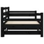 Sofá cama nido madera maciza de pino negro 90x200 cm de , Camas y somieres - Ref: Foro24-836149, Precio: 190,82 €, Descuento: %