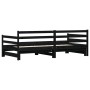 Sofá cama nido madera maciza de pino negro 90x200 cm de , Camas y somieres - Ref: Foro24-836149, Precio: 190,82 €, Descuento: %