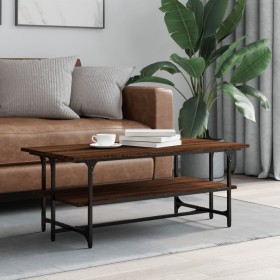 Brown oak plywood coffee table 100x50x40 cm by , Coffee table - Ref: Foro24-835323, Price: 40,41 €, Discount: %