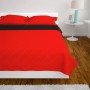 Doppelseitig gepolsterte Tagesdecke 230x260 cm rot und schwarz von vidaXL, Tagesdecken und Bettdecken - Ref: Foro24-131554, P...