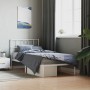 Metal bed frame with white headboard 90x200 cm by , Beds and slatted bases - Ref: Foro24-355505, Price: 69,96 €, Discount: %