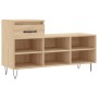 Mueble zapatero madera contrachapada roble Sonoma 102x36x60 cm de , Zapateros y organizadores de calzado - Ref: Foro24-831367...