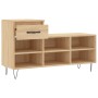 Mueble zapatero madera contrachapada roble Sonoma 102x36x60 cm de , Zapateros y organizadores de calzado - Ref: Foro24-831367...