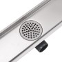 Linear stainless steel shower drain 530x140 mm by vidaXL, Drains - Ref: Foro24-142171, Price: 44,99 €, Discount: %