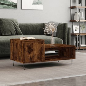 Smoked oak plywood coffee table 100x50x45 cm by , Coffee table - Ref: Foro24-830833, Price: 45,99 €, Discount: %