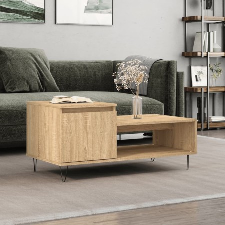 Sonoma oak plywood coffee table 100x50x45 cm by , Coffee table - Ref: Foro24-830831, Price: 45,99 €, Discount: %