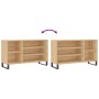 Mueble zapatero madera contrachapada roble Sonoma 102x36x60 cm de , Zapateros y organizadores de calzado - Ref: Foro24-831423...