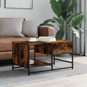 Smoked oak plywood coffee table 85.5x51x45 cm by , Coffee table - Ref: Foro24-835341, Price: 44,31 €, Discount: %