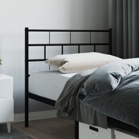 Black metal headboard 100 cm by , Headboards and footboards - Ref: Foro24-355688, Price: 22,68 €, Discount: %