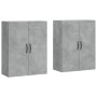 Armarios de pared 2 uds madera de ingeniería gris hormigón de , Aparadores - Ref: Foro24-3197893, Precio: 160,89 €, Descuento: %