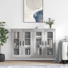 Wall cabinets 2 pcs Sonoma gray engineered wood by , Sideboards - Ref: Foro24-3197975, Price: 177,31 €, Discount: %