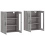 Armarios de pared 2 uds madera de ingeniería gris Sonoma de , Aparadores - Ref: Foro24-3197975, Precio: 177,31 €, Descuento: %