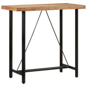 Iron and solid acacia wood high table 110x55x107 cm by , Kitchen and dining tables - Ref: Foro24-356370, Price: 228,16 €, Dis...