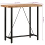 Iron and solid acacia wood high table 110x55x107 cm by , Kitchen and dining tables - Ref: Foro24-356370, Price: 227,99 €, Dis...