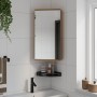 Corner bathroom cabinet with oak mirror 30x24x60 cm by , bathroom vanities - Ref: Foro24-357980, Price: 89,21 €, Discount: %