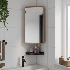 Corner bathroom cabinet with oak mirror 30x24x60 cm by , bathroom vanities - Ref: Foro24-357980, Price: 94,69 €, Discount: %