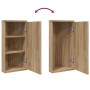 Corner bathroom cabinet with oak mirror 30x24x60 cm by , bathroom vanities - Ref: Foro24-357980, Price: 89,21 €, Discount: %