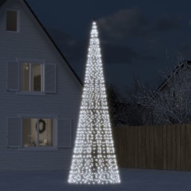 Christmas tree on flagpole 1534 cold white LEDs 500 cm by , Christmas lights - Ref: Foro24-358117, Price: 100,38 €, Discount: %