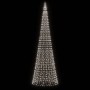 Christmas tree on flagpole 1534 cold white LEDs 500 cm by , Christmas lights - Ref: Foro24-358117, Price: 100,38 €, Discount: %