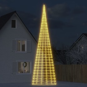 Christmas tree on flagpole 3000 warm white LEDs 800 cm by , Christmas lights - Ref: Foro24-358120, Price: 162,21 €, Discount: %