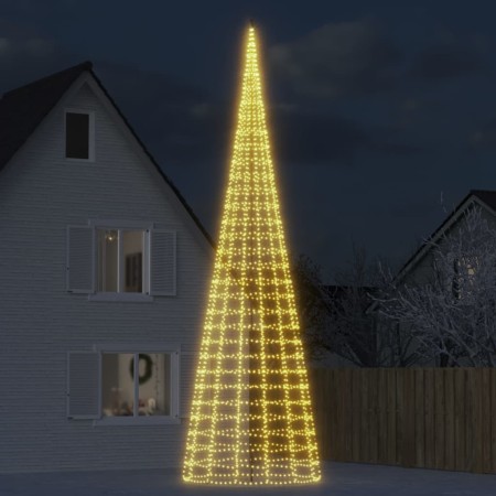 Christmas tree on flagpole 3000 warm white LEDs 800 cm by , Christmas lights - Ref: Foro24-358120, Price: 162,27 €, Discount: %