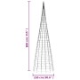 Christmas tree on flagpole 3000 warm white LEDs 800 cm by , Christmas lights - Ref: Foro24-358120, Price: 162,27 €, Discount: %