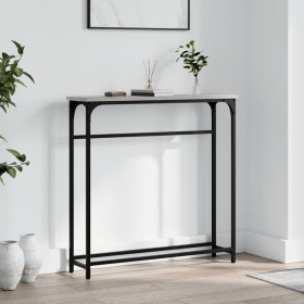 Sonoma gray engineered wood console table 75x19.5x75 cm by , Side tables - Ref: Foro24-834138, Price: 38,53 €, Discount: %