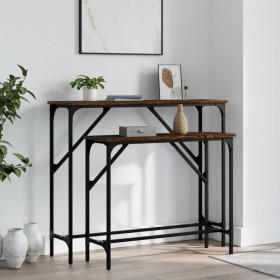 Console tables 2 units oak brown engineered wood by , Side tables - Ref: Foro24-834144, Price: 52,68 €, Discount: %