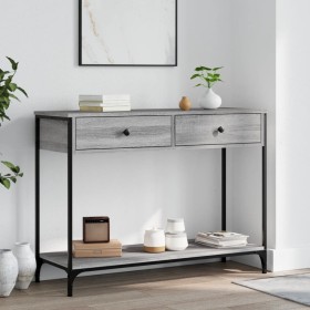 Sonoma gray engineered wood console table 100x34.5x75 cm by , Side tables - Ref: Foro24-834173, Price: 96,73 €, Discount: %