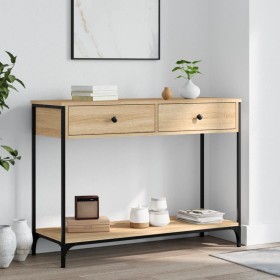 Sonoma oak engineered wood console table 100x34.5x75 cm by , Side tables - Ref: Foro24-834171, Price: 94,16 €, Discount: %