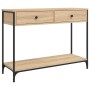 Mesa consola madera de ingeniería roble Sonoma 100x34,5x75 cm de , Mesas auxiliares - Ref: Foro24-834171, Precio: 83,53 €, De...