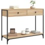 Mesa consola madera de ingeniería roble Sonoma 100x34,5x75 cm de , Mesas auxiliares - Ref: Foro24-834171, Precio: 83,53 €, De...