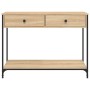 Mesa consola madera de ingeniería roble Sonoma 100x34,5x75 cm de , Mesas auxiliares - Ref: Foro24-834171, Precio: 83,53 €, De...