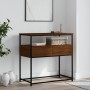 Oak brown engineered wood console table 75x40x75 cm by , Side tables - Ref: Foro24-834159, Price: 66,14 €, Discount: %