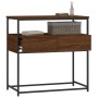 Mesa consola madera de ingeniería marrón roble 75x40x75 cm de , Mesas auxiliares - Ref: Foro24-834159, Precio: 61,63 €, Descu...